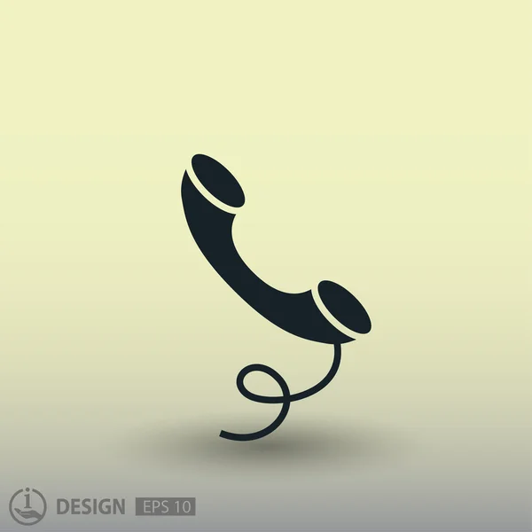 Pictogramme de téléphone pour la conception — Image vectorielle