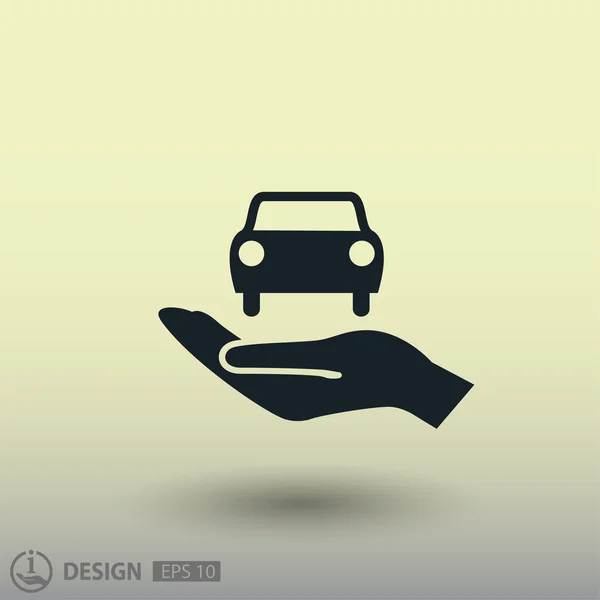 Pictografía del icono del concepto de coche — Vector de stock