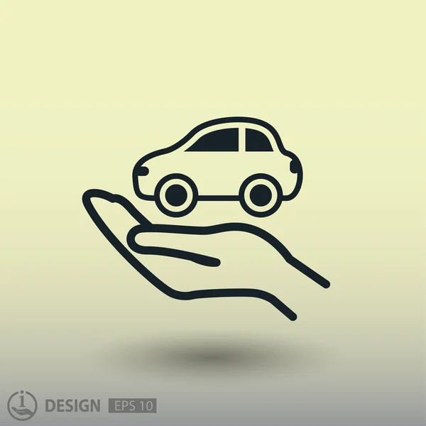 Piktogram, ikona koncepcja samochodu — Wektor stockowy