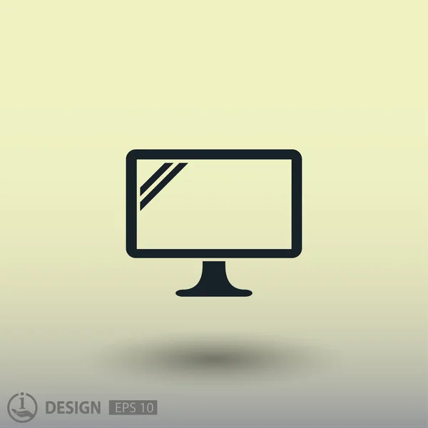 Pictogramme de l'ordinateur pour la conception — Image vectorielle
