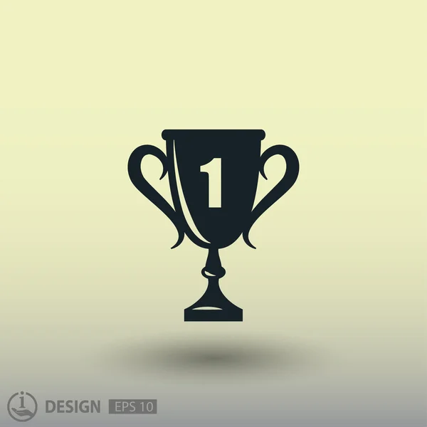 Pictografía de la copa de campeones — Vector de stock