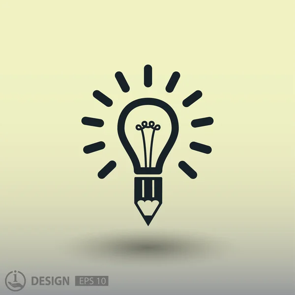 Pictograph of light bulb concept icon — Stock Vector