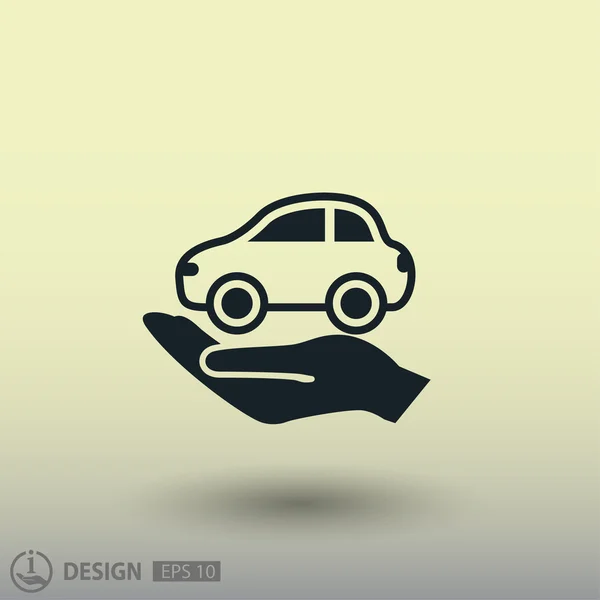 Pictografía del icono del concepto de coche — Vector de stock