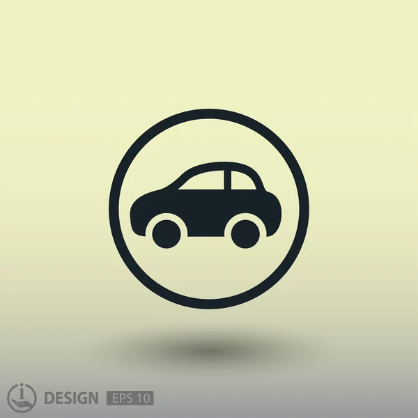 Pictografía del icono del concepto de coche — Vector de stock