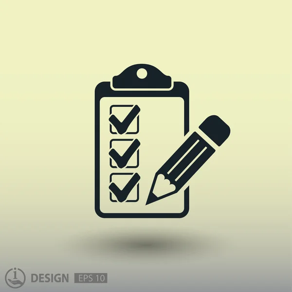 Pictograph of checklist concept icon — Stock Vector