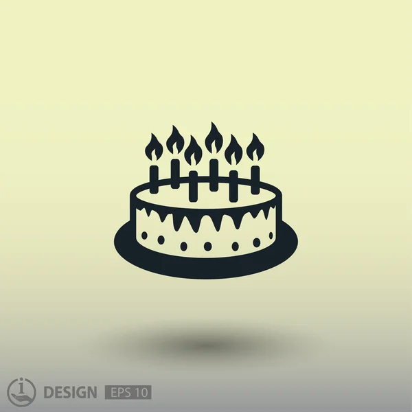 Pictograph of cake concept icon — Stock Vector