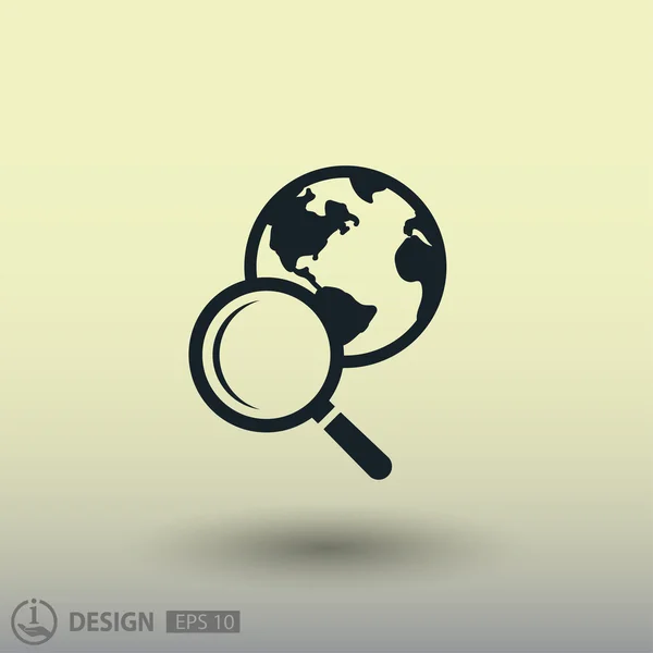 Pictogramme de l'icône du concept de recherche — Image vectorielle