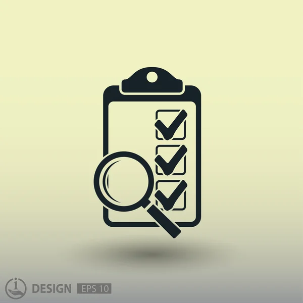 Pictograph of checklist concept icon — Stock Vector