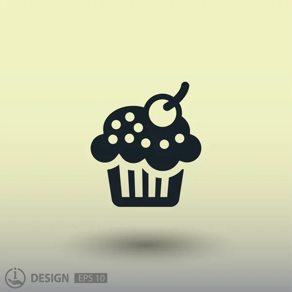 Pictogramme de l'icône de concept de gâteau — Image vectorielle