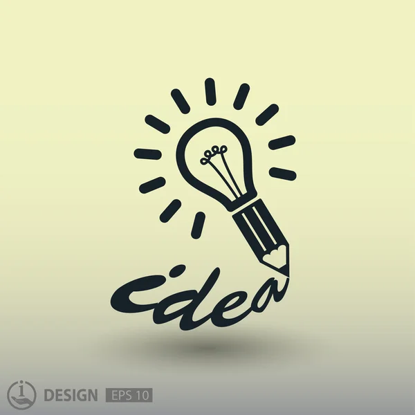 Pictograph of light bulb concept icon — Stock Vector