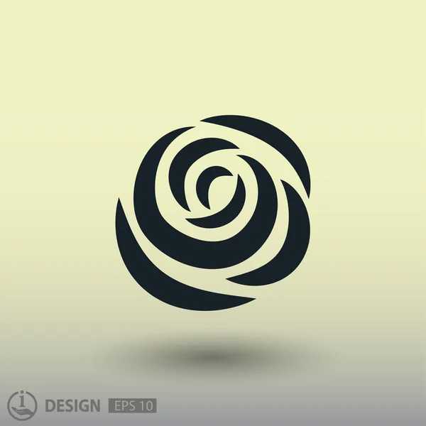 Pictograph van roos concept pictogram — Stockvector