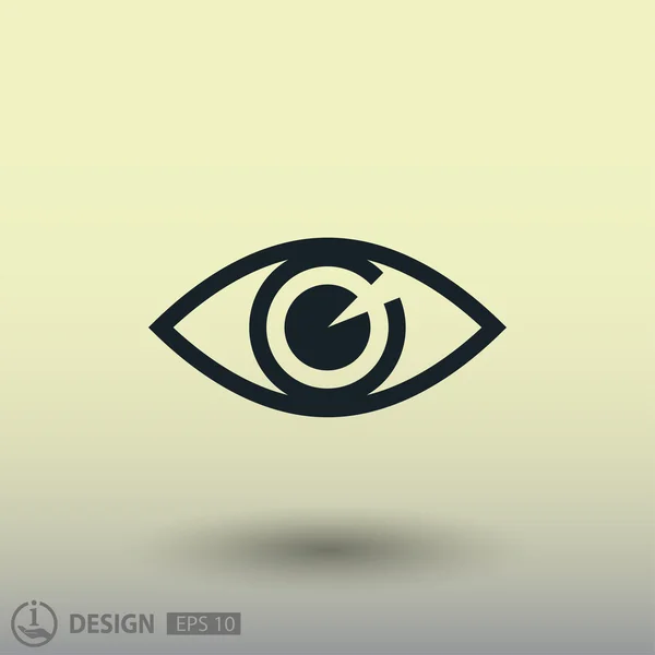 Pictograph of eye concept icon — Stock Vector