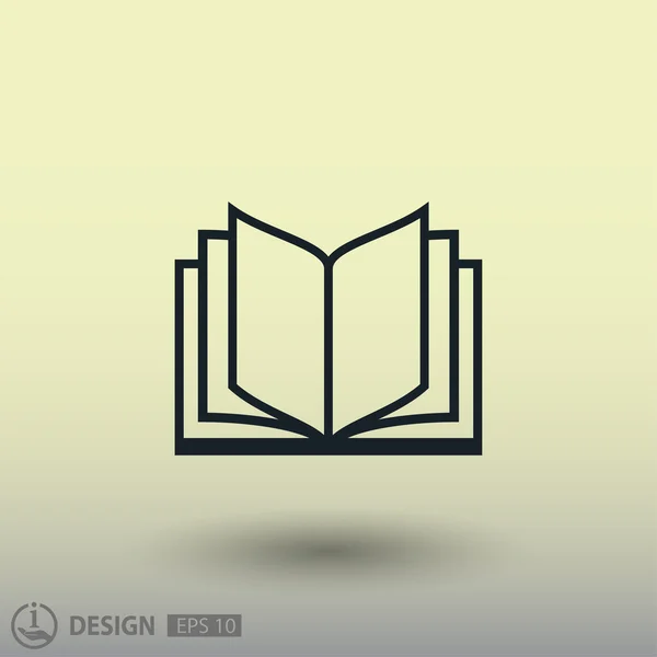 Abstrakt symbol av bok — Stock vektor