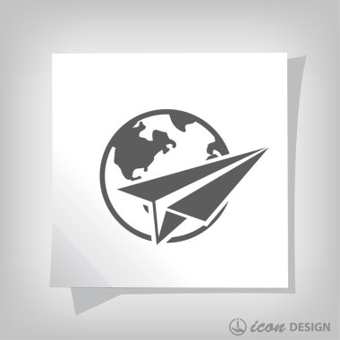 Kağıt Uçak dünya ile resim. 