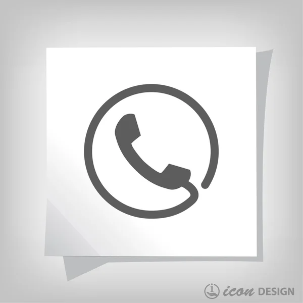 Pictograph van telefoon voor ontwerp — Stockvector