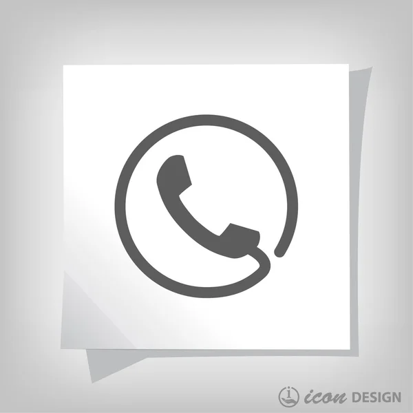 Pictograph of phone  for design — Stock Vector