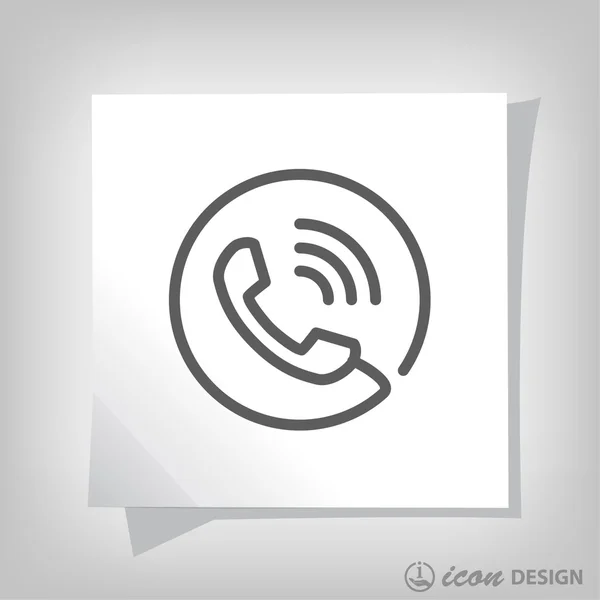 Pictogramme de téléphone pour la conception — Image vectorielle