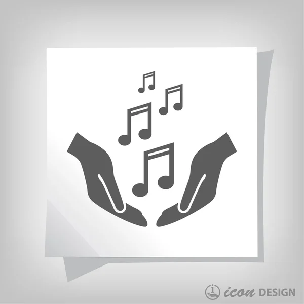 Pictografía del concepto musical — Vector de stock