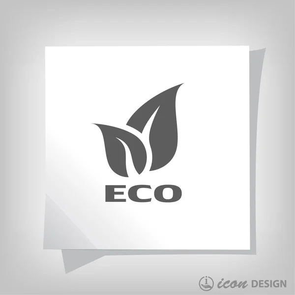 Pictograph of eco icon — Stock Vector