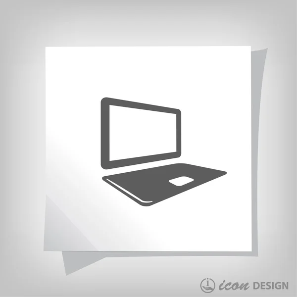Pictograma de computador de desenho — Vetor de Stock