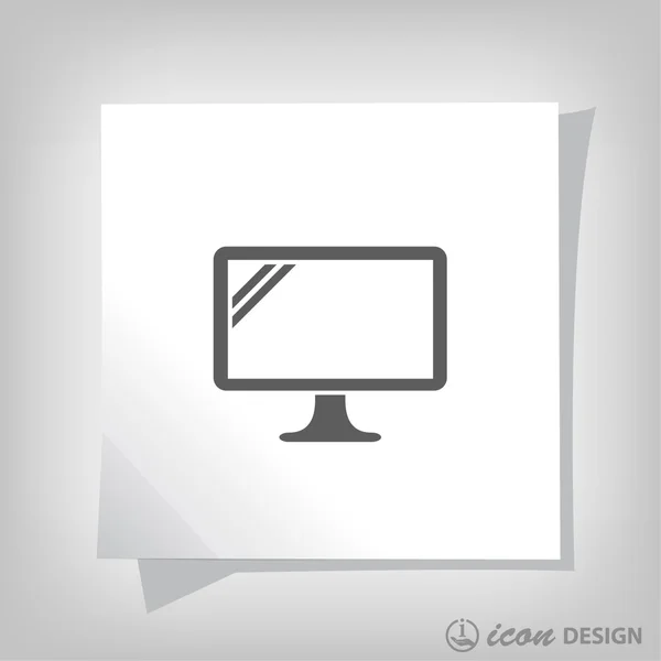 Pictograph of computer  for design — Stock Vector