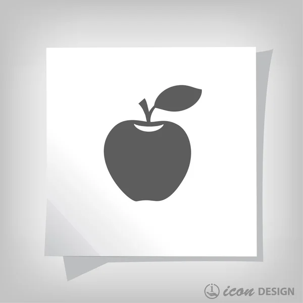 Piktogramm des Apfels zur Gestaltung — Stockvektor