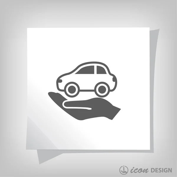 Pictografía de coche para el diseño — Vector de stock