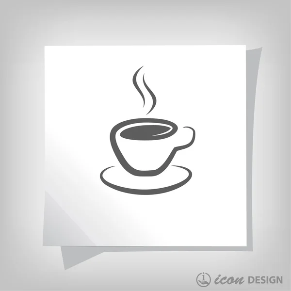 Piktogramm der Tasse für Design — Stockvektor