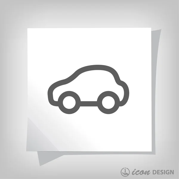 Pictografía de coche para el diseño — Vector de stock