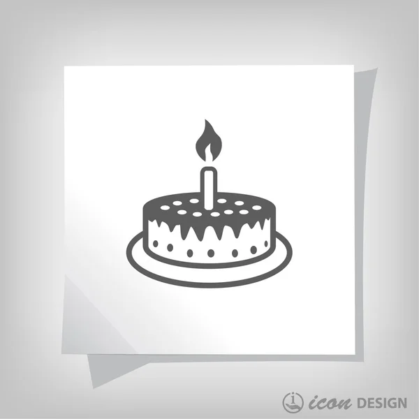 Piktogramm des Kuchens zur Gestaltung — Stockvektor