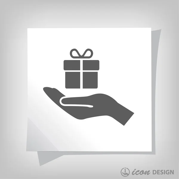 Pictogramme de cadeau pour le design . — Image vectorielle