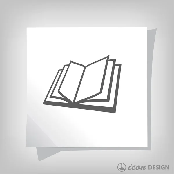 Pittogramma dell'icona del libro — Vettoriale Stock
