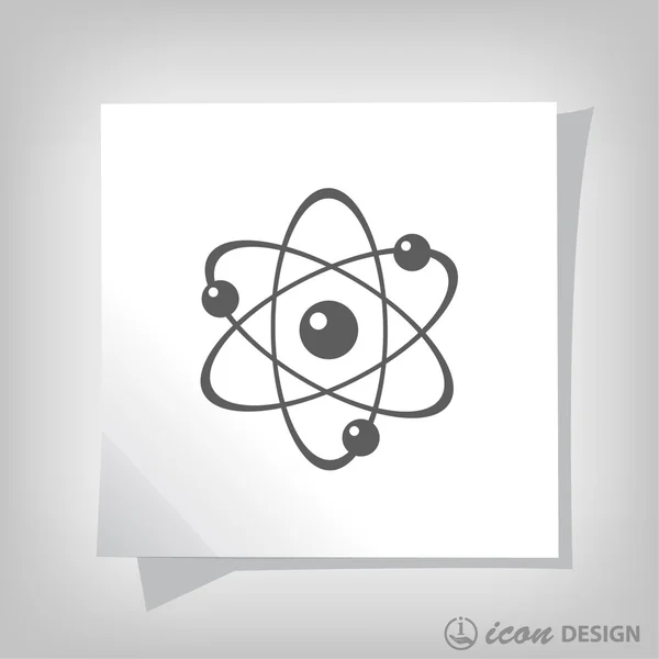 Pictograph of atom  for design — Stock Vector