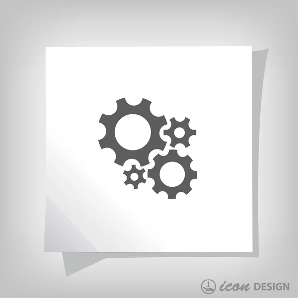 Pictografía de engranajes para diseño . — Vector de stock