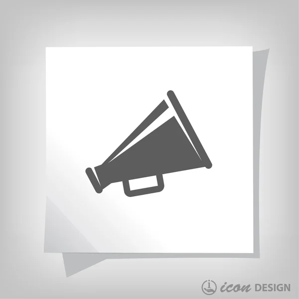 Pictograph of megaphone icon. — Stock Vector