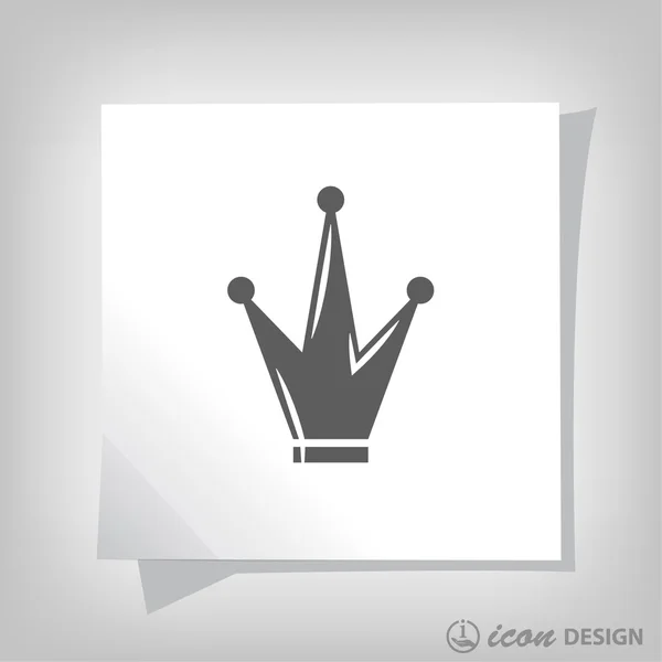 Pictograph of crown for design. — Stock Vector