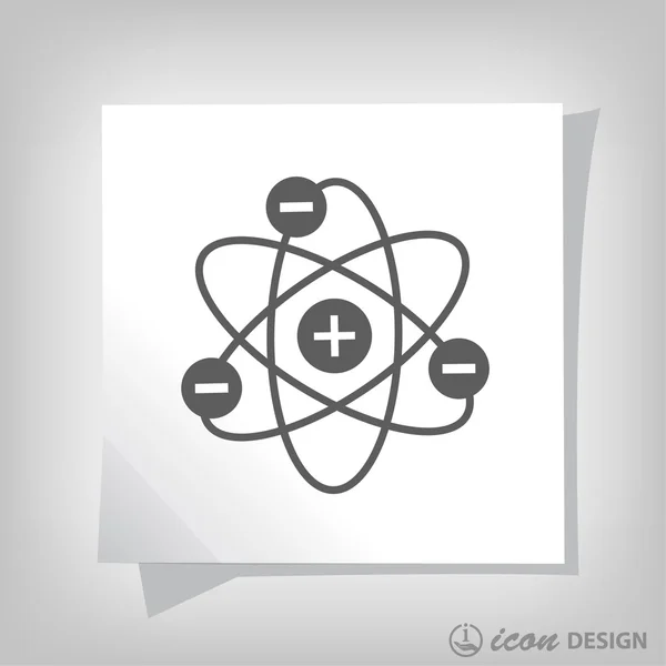 Pictograph of atom  for design — Stock Vector