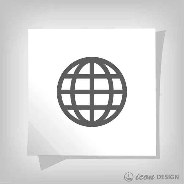 Pictogramme de globe pour le design — Image vectorielle