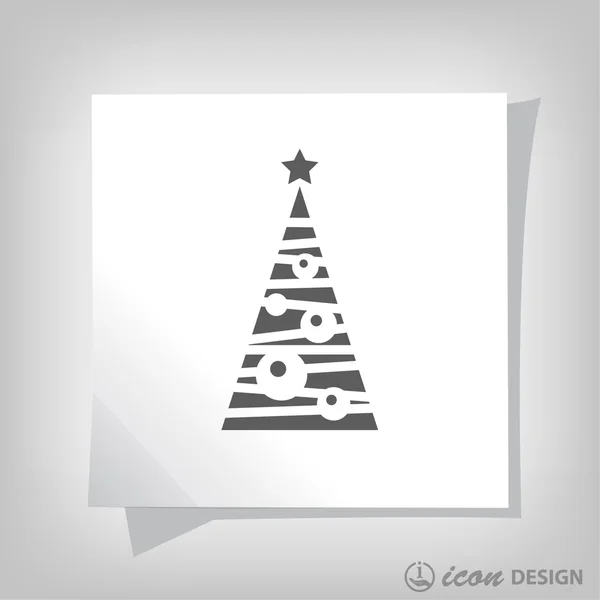 Pictograph of christmas tree — Stock Vector