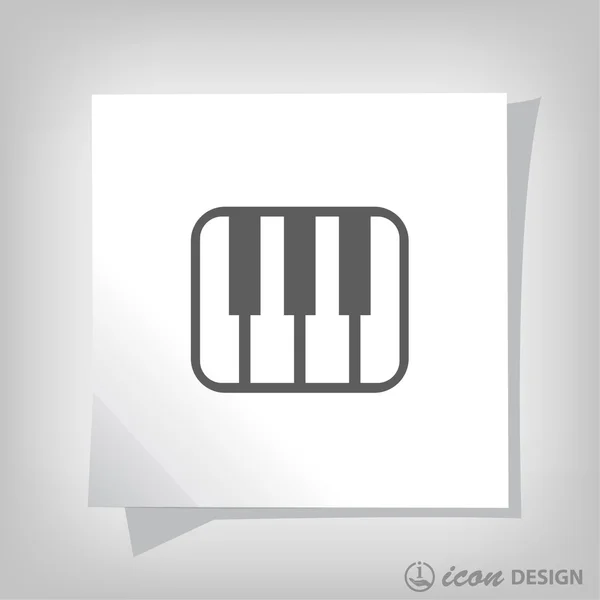 Pictograph of music keyboard — Stock Vector