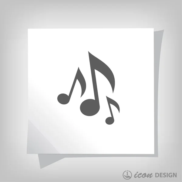 Pictograph of music note — Stock Vector