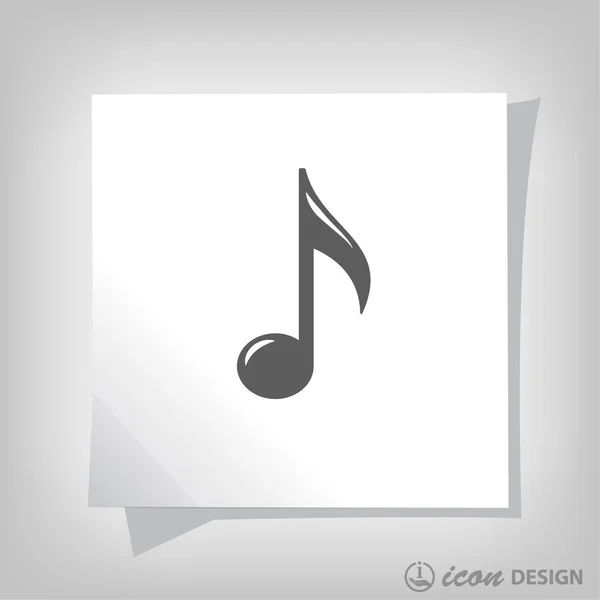 Pictogramme de note de musique — Image vectorielle