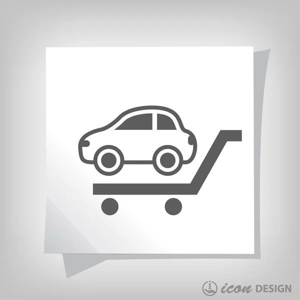 Pictogramme de voiture pour le design — Image vectorielle
