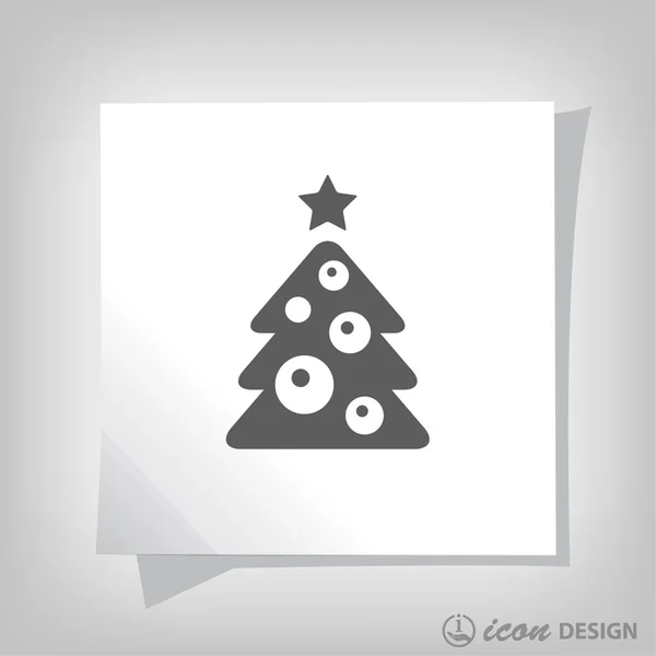 Pictograph of christmas tree — Stock Vector