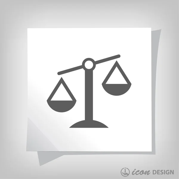 Pictograph of justice scales — Stock Vector