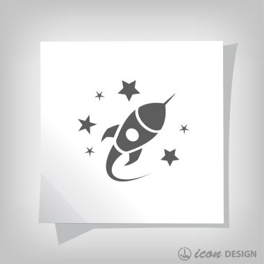 Roket simgesi tasarım için