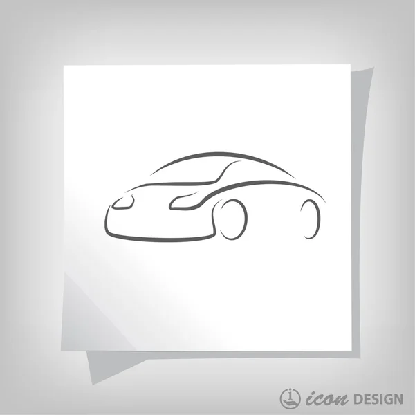 Pictogramme de voiture pour le design — Image vectorielle