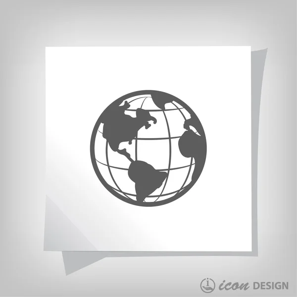 Pictograma de globo para design — Vetor de Stock