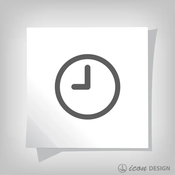 Pictografía de reloj redondo — Vector de stock