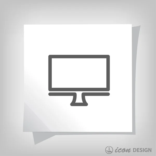 Ikona počítače pro design — Stockový vektor